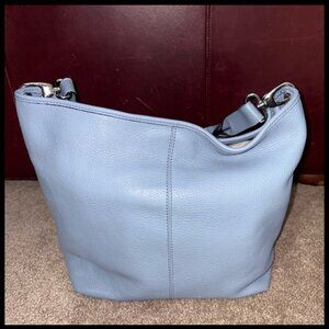 Talbots Light Blue Genuine Leather Hobo Bag